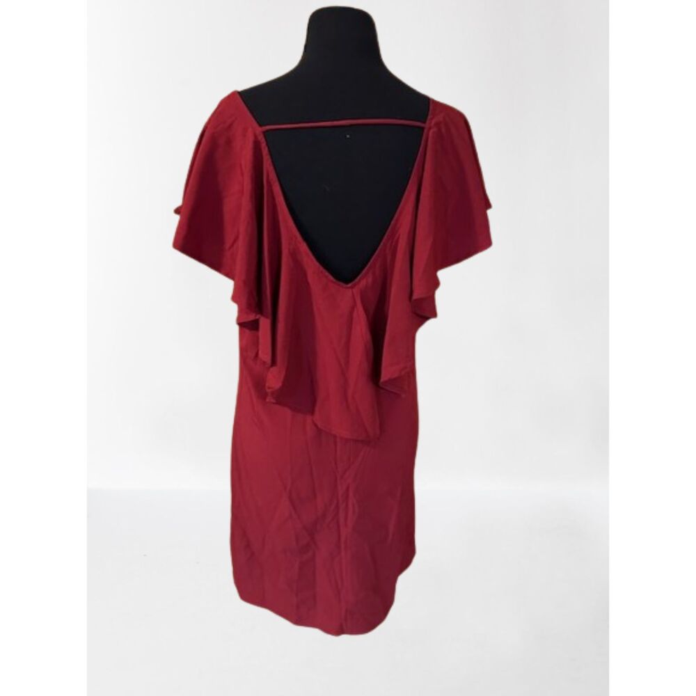 Ruby Open Low Back with Ruffle Midi Dress  4225S  Small (I) NWT Boutique